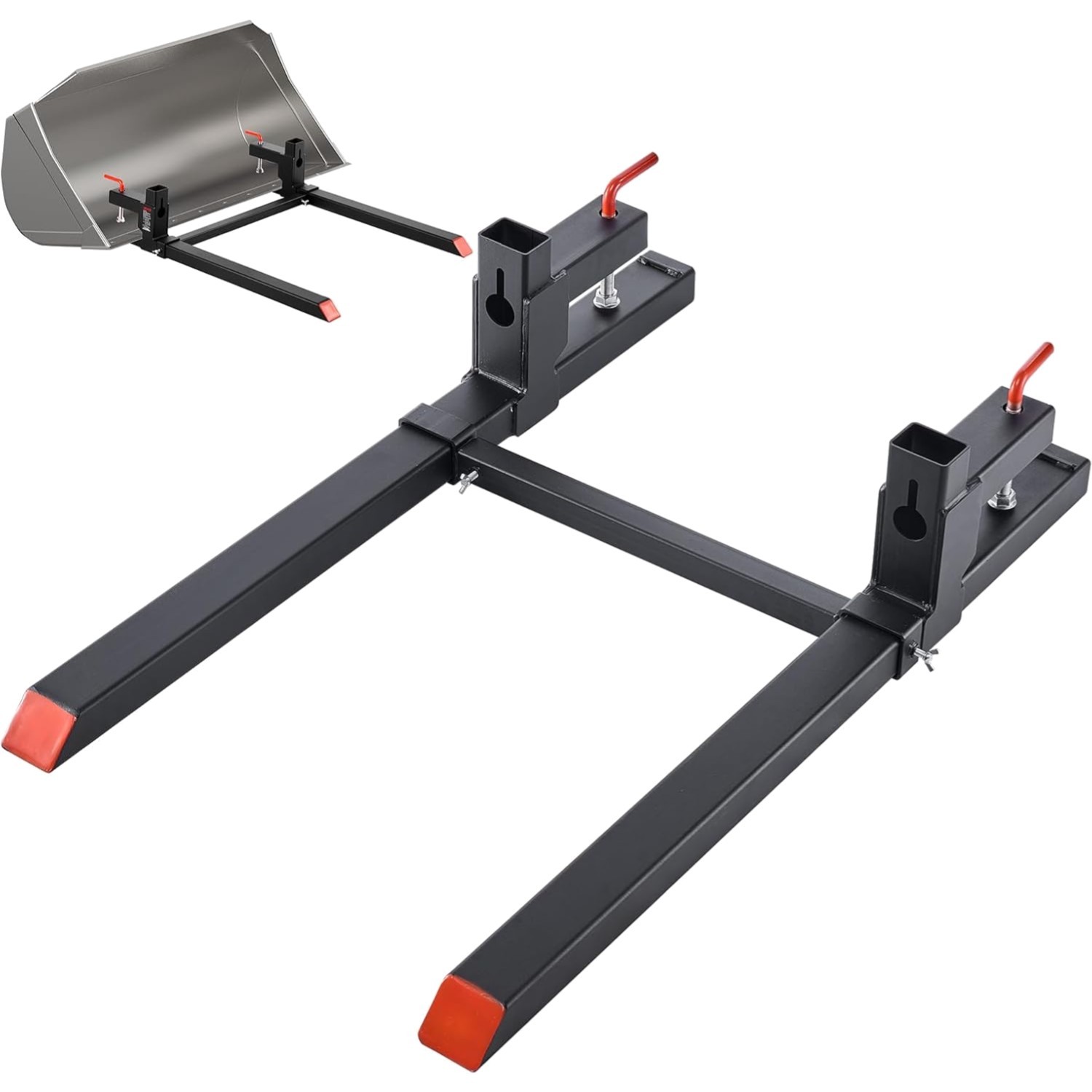 Heavy-Duty 2000 lbs Clamp-On Pallet Forks for Tractors & Skid Steers – 43-Inch