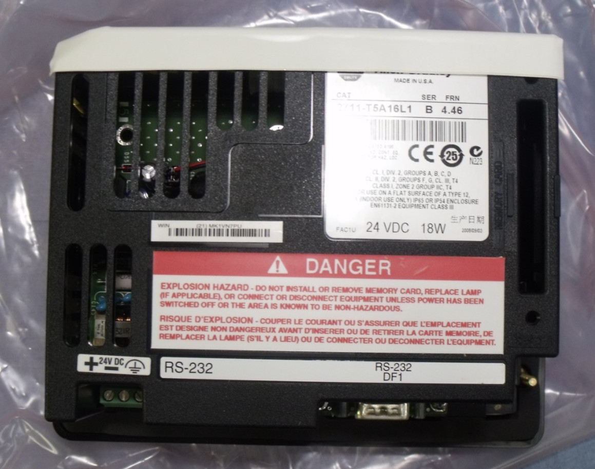 New Allen Bradley Panelview Touch Screen 550 2711-T5A16L1 ser b FRN 4.46
