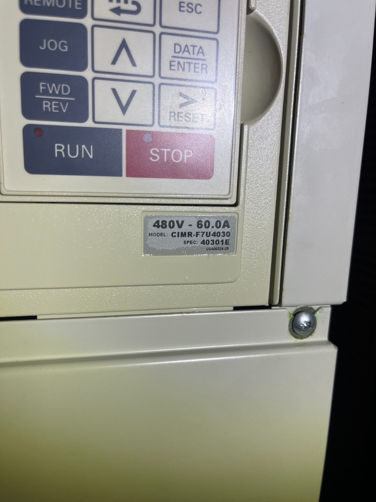 YASKAWA VARISPEED F7 CIMR-F7U4030 480V 60.0A