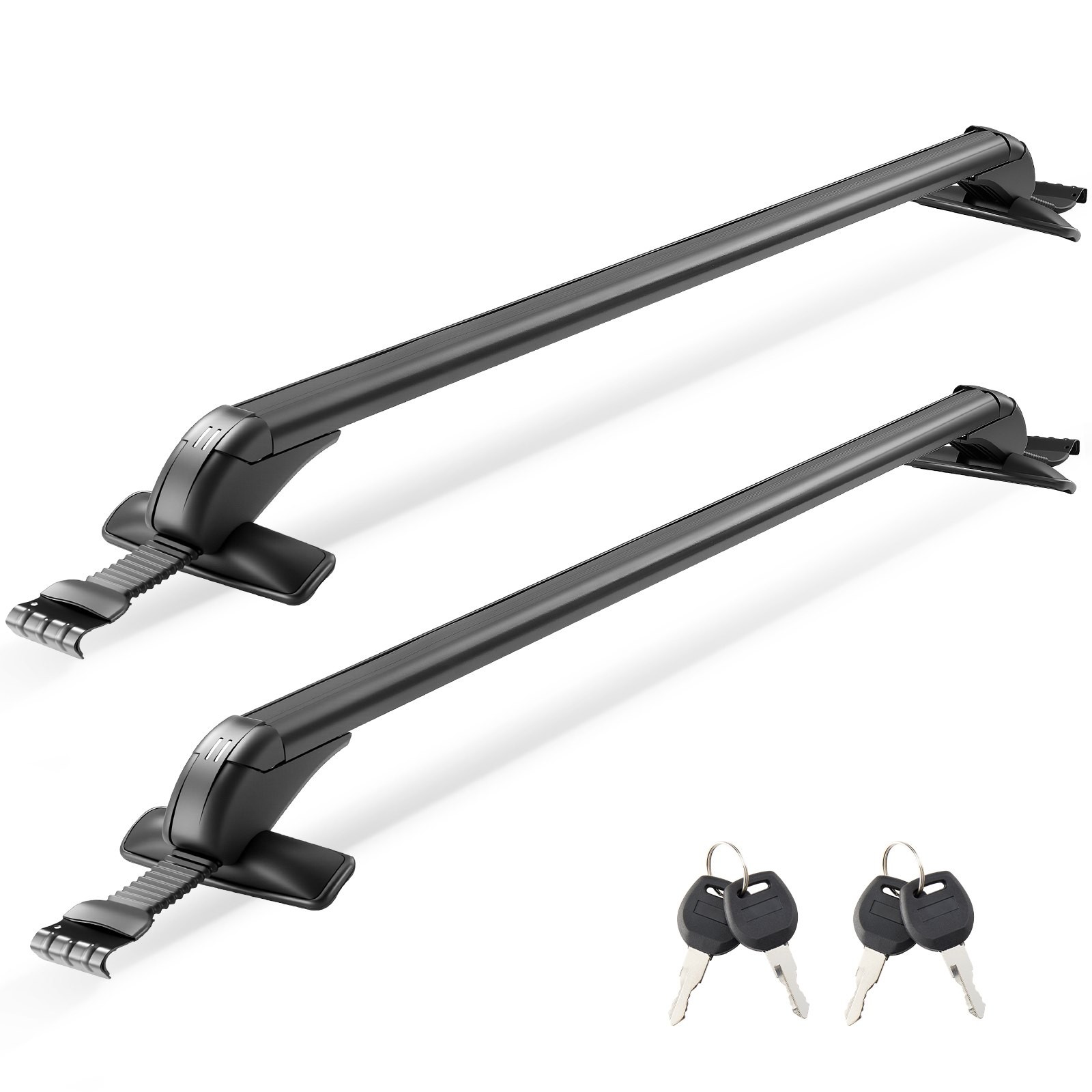 Roof Rack Cross Bars, Universal Fit for Naked Roofs Without Raised Rails/Flush R
