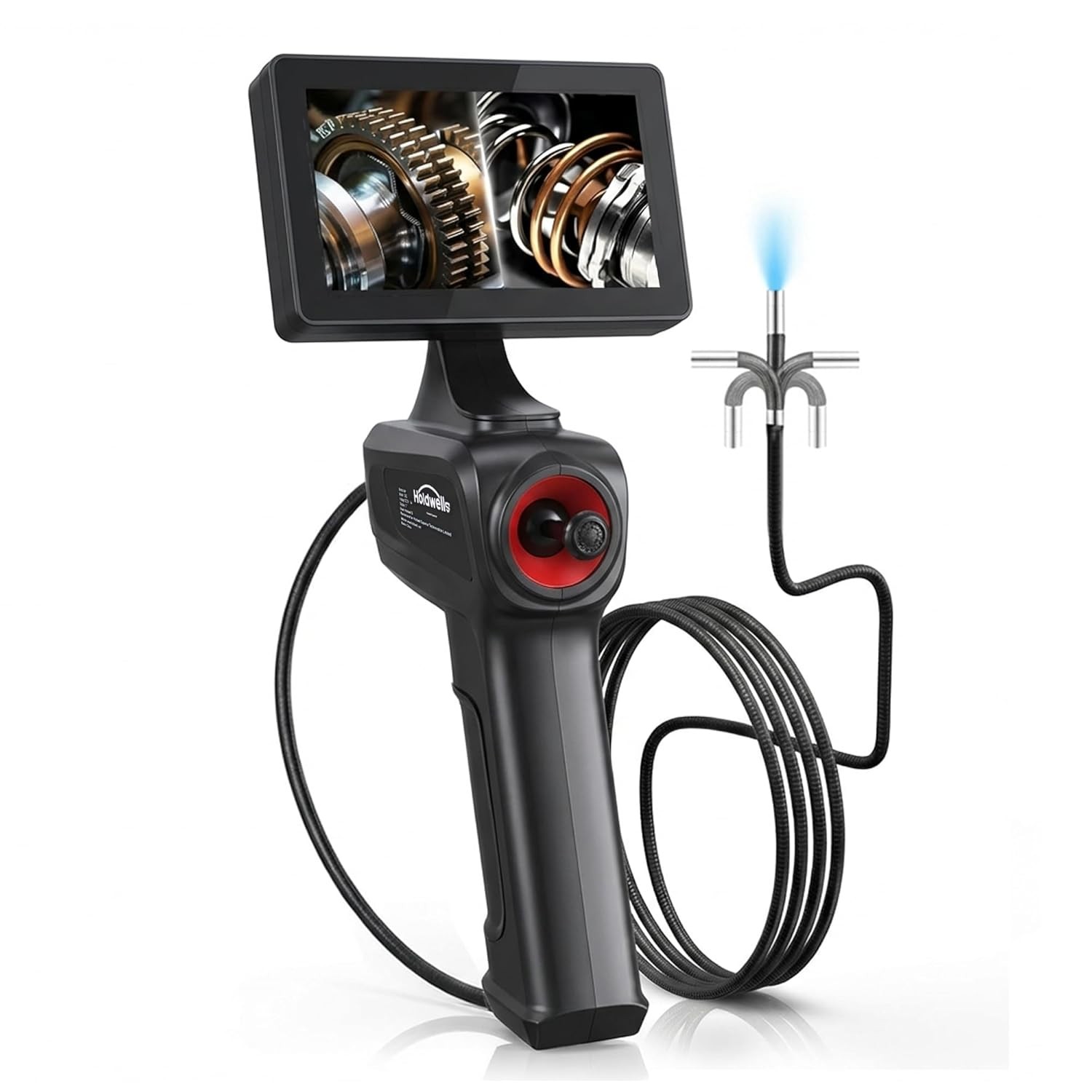 4.9FT 360° Articulating Borescope Camera, 6.2mm, 1080P HD, IP67 Waterproof