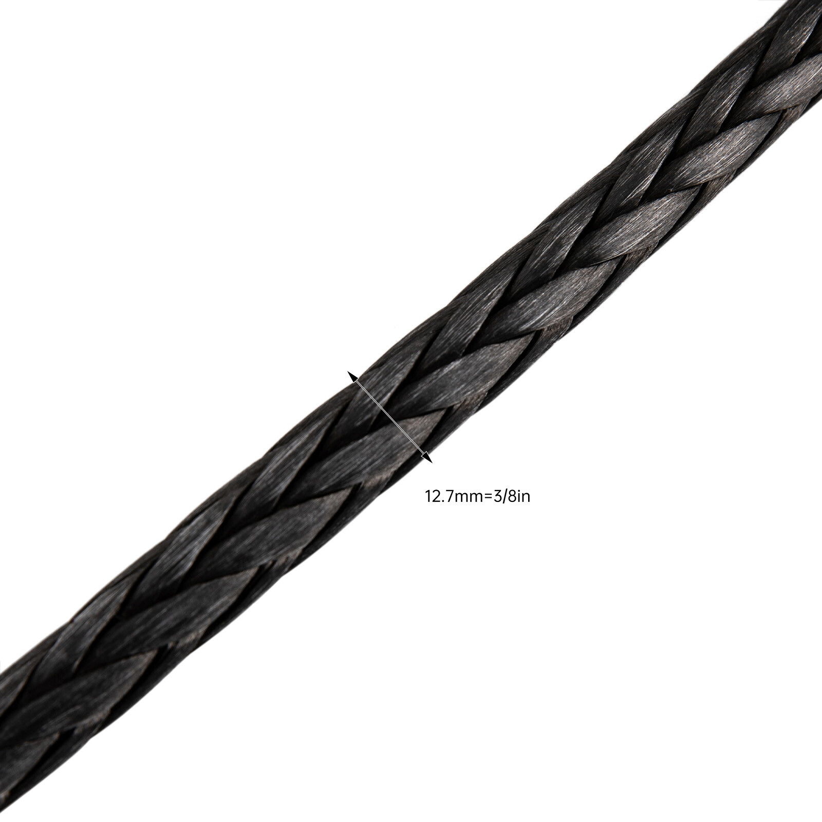 3/8″x100ft Synthetic Winch Rope 23809lbs Recovery Cable Winch Line for Truck SUV