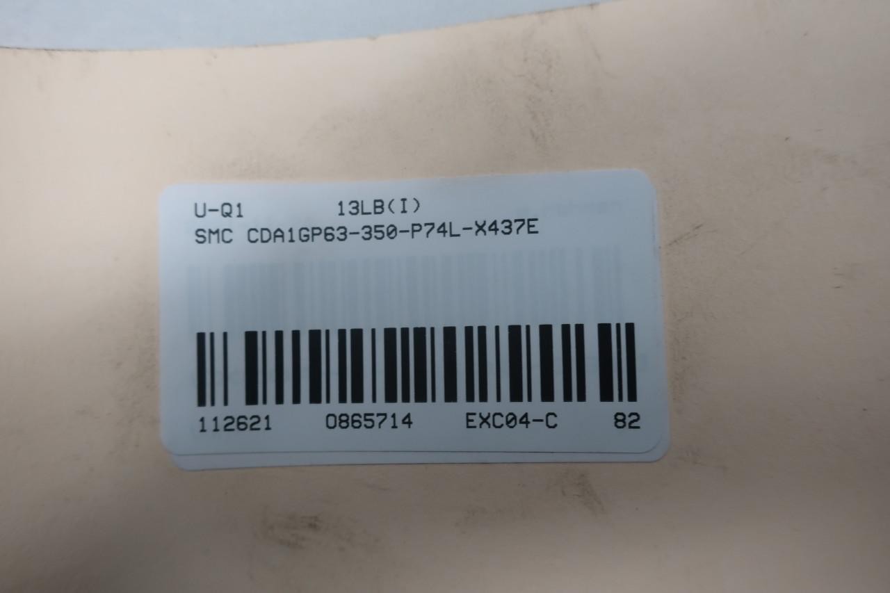 Smc CDA1GP63-350-P74L-X437E Double Acting Pneumatic Cylinder 63mm 350mm 145psi