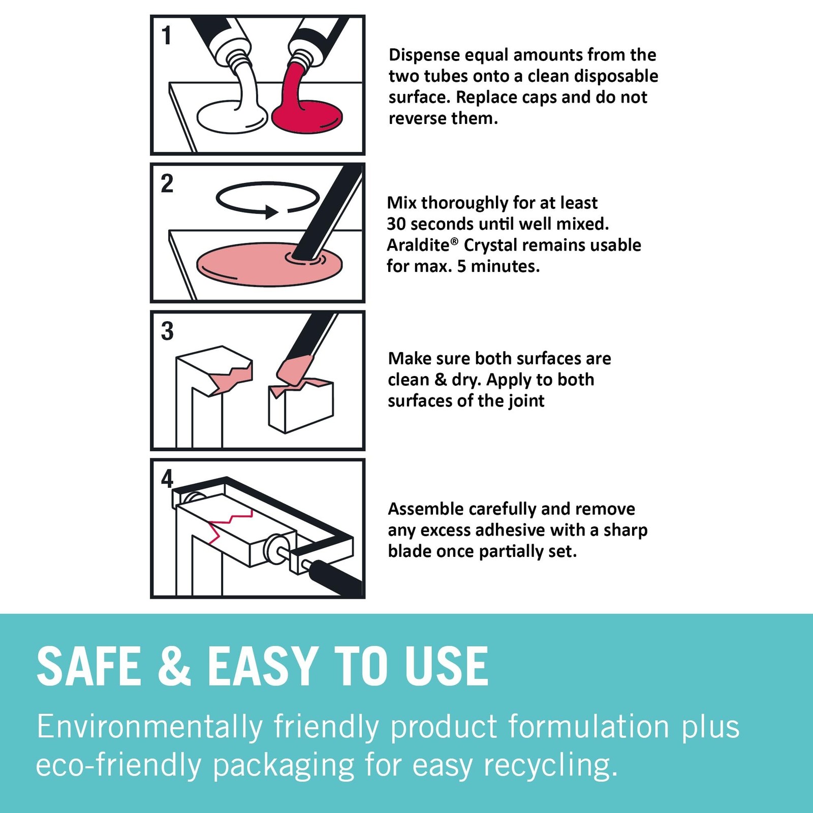 Araldite Clear Epoxy Adhesive 5 Minute Fast Setting 2-Part Epoxy Glue. Solven…