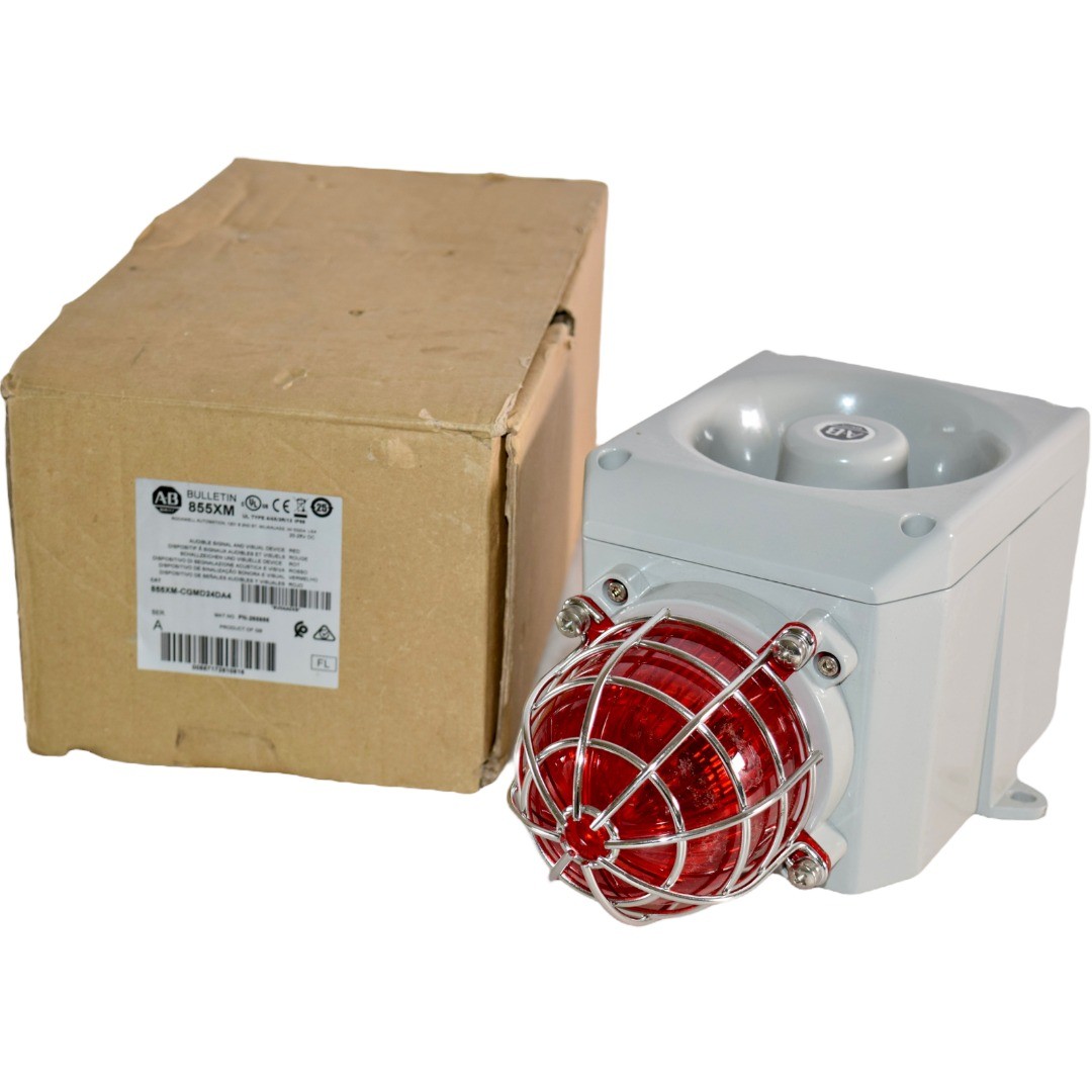 NEW Allen Bradley 855XM-CGMD24DA4 Industrial Horn Red Xenon Strobe Beacon 24V