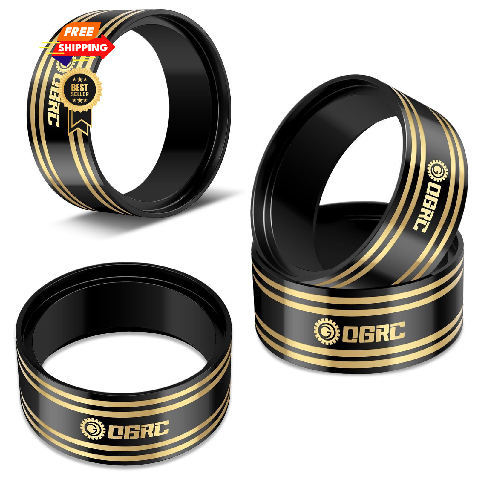 OGRC 1.9 Brass Inner Clamp Ring 110g Wheel Weights Fits Inches, Black