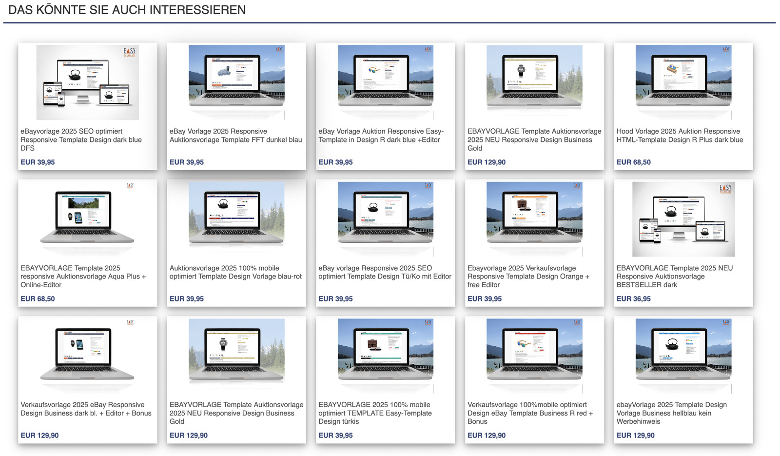 Ebayvorlage 2023 Design Template Responsive SEO Business Coral free Editor