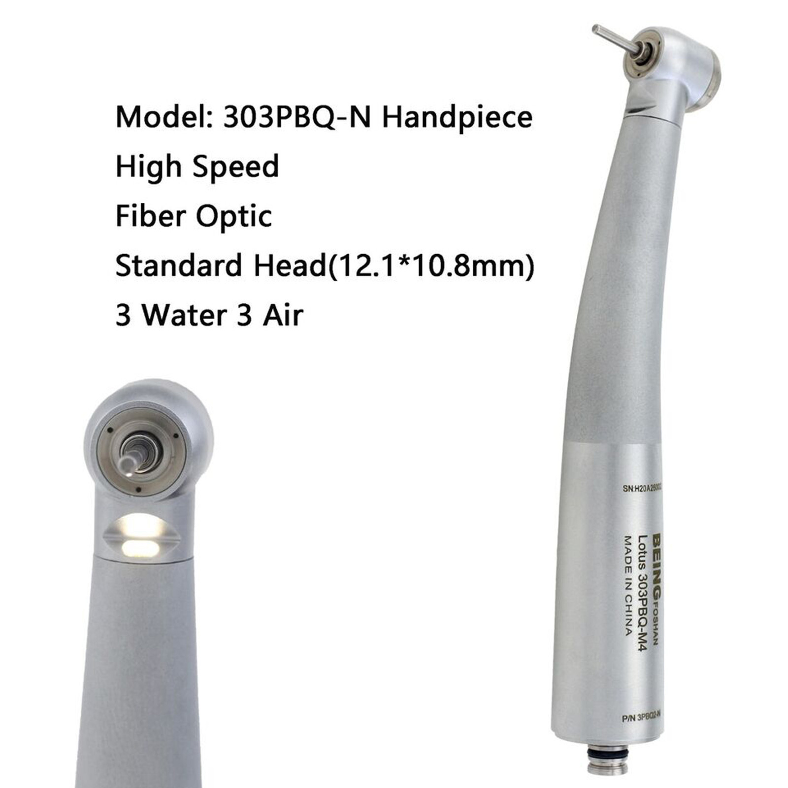 COXO Dental Turbine Fiber Optic High Speed Handpiece NSK Coupler 4 Hole 6 Pin