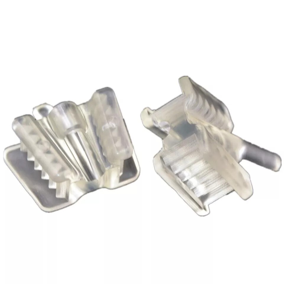 Dental Autoclavable Bite Block Clear Mouth Prop Holding Saliva Ejector Suction