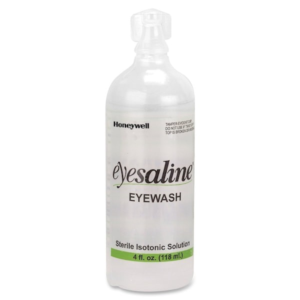Honeywell 32-000452-0000 Eyesaline, Single Use Eyewash Bottle, 4 Oz, 3 Year