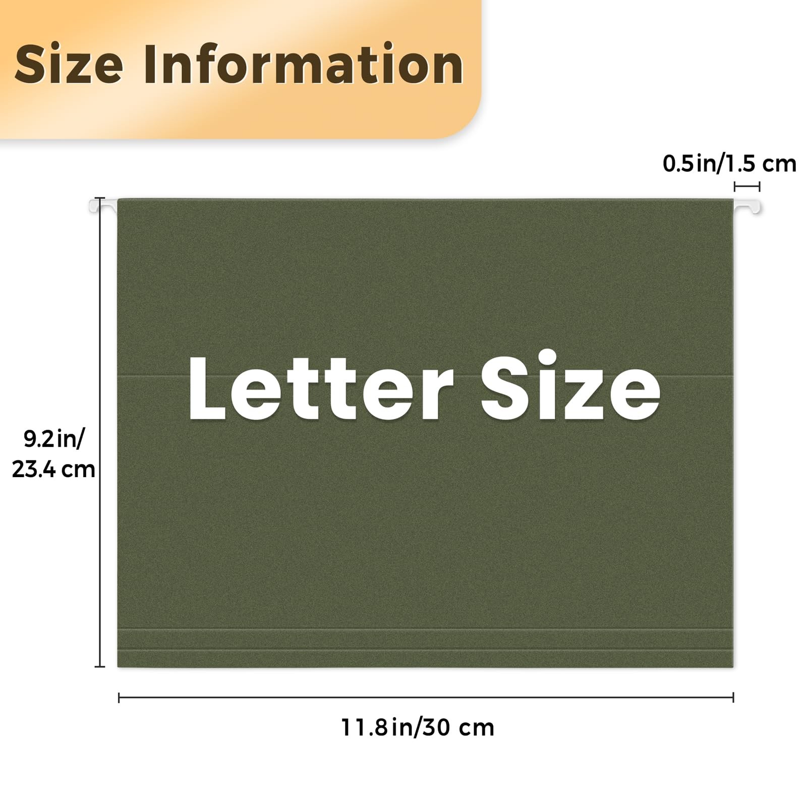 SUNEE Hanging File Folders, 6 Pack Letter Size size, Green