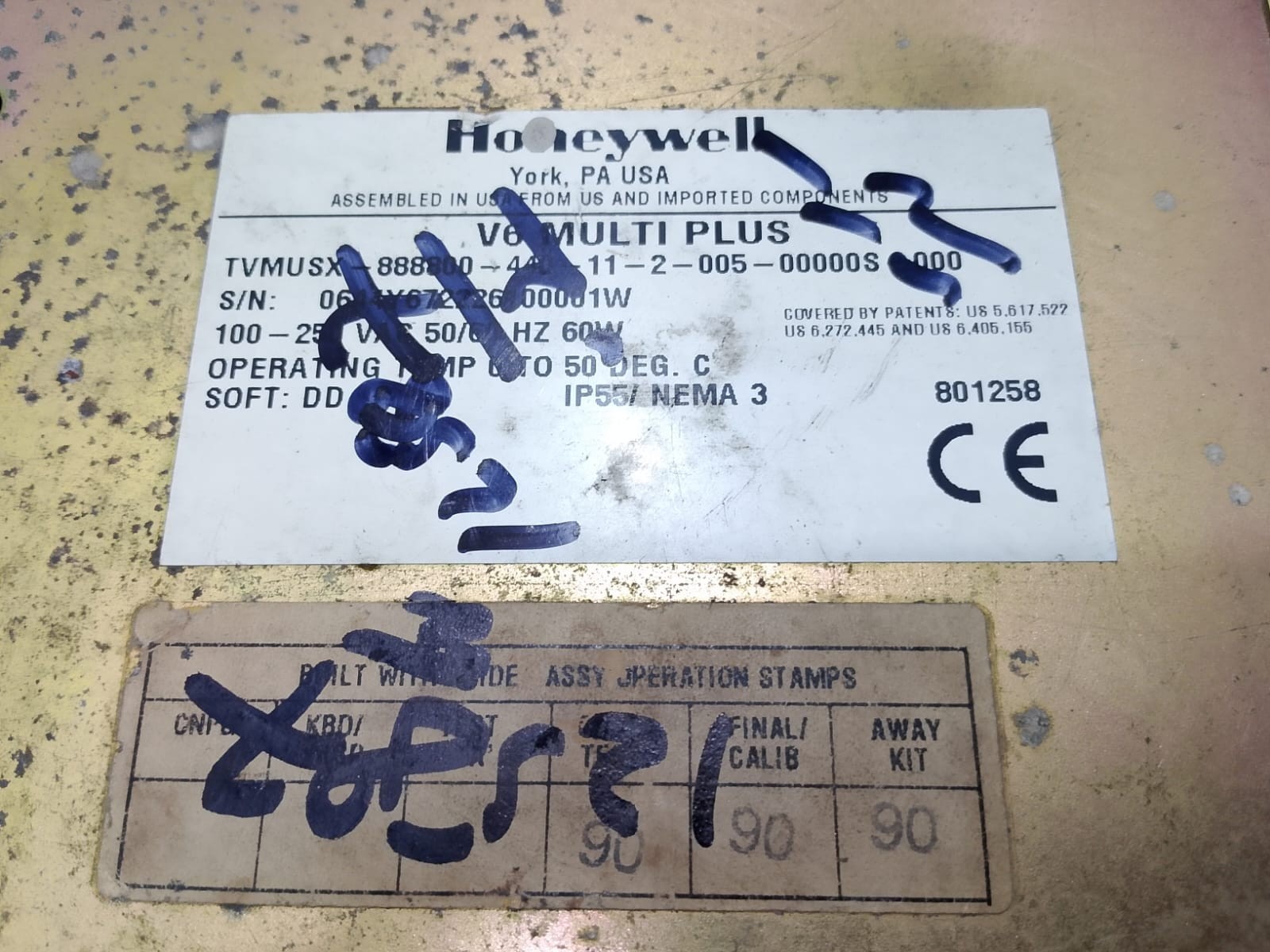 Honeywell V6MULTI PLUS TVMUSX-888800-440-11-2-005-00000S-000 Recorder AS is