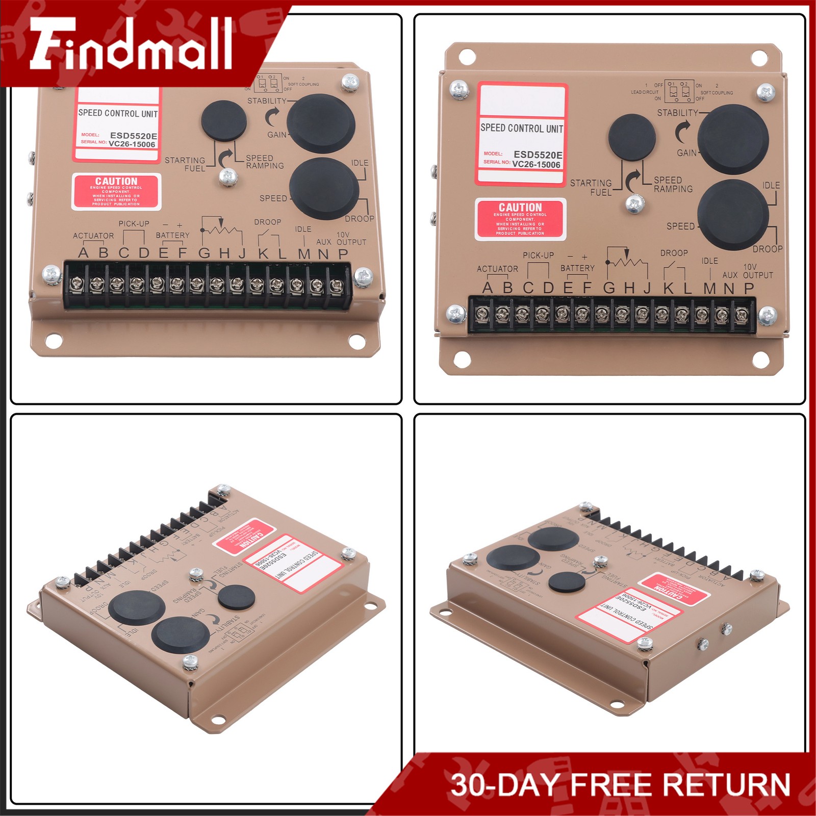 Findmall ESD5520E Governor Speed Control Unit for Diesel Generator Set