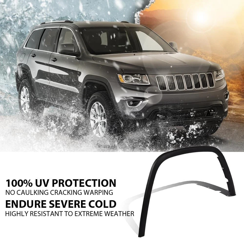 Rear Right Pocket Rivet Fender Flare Fit 2014-2019 Jeep Cherokee Textured Black