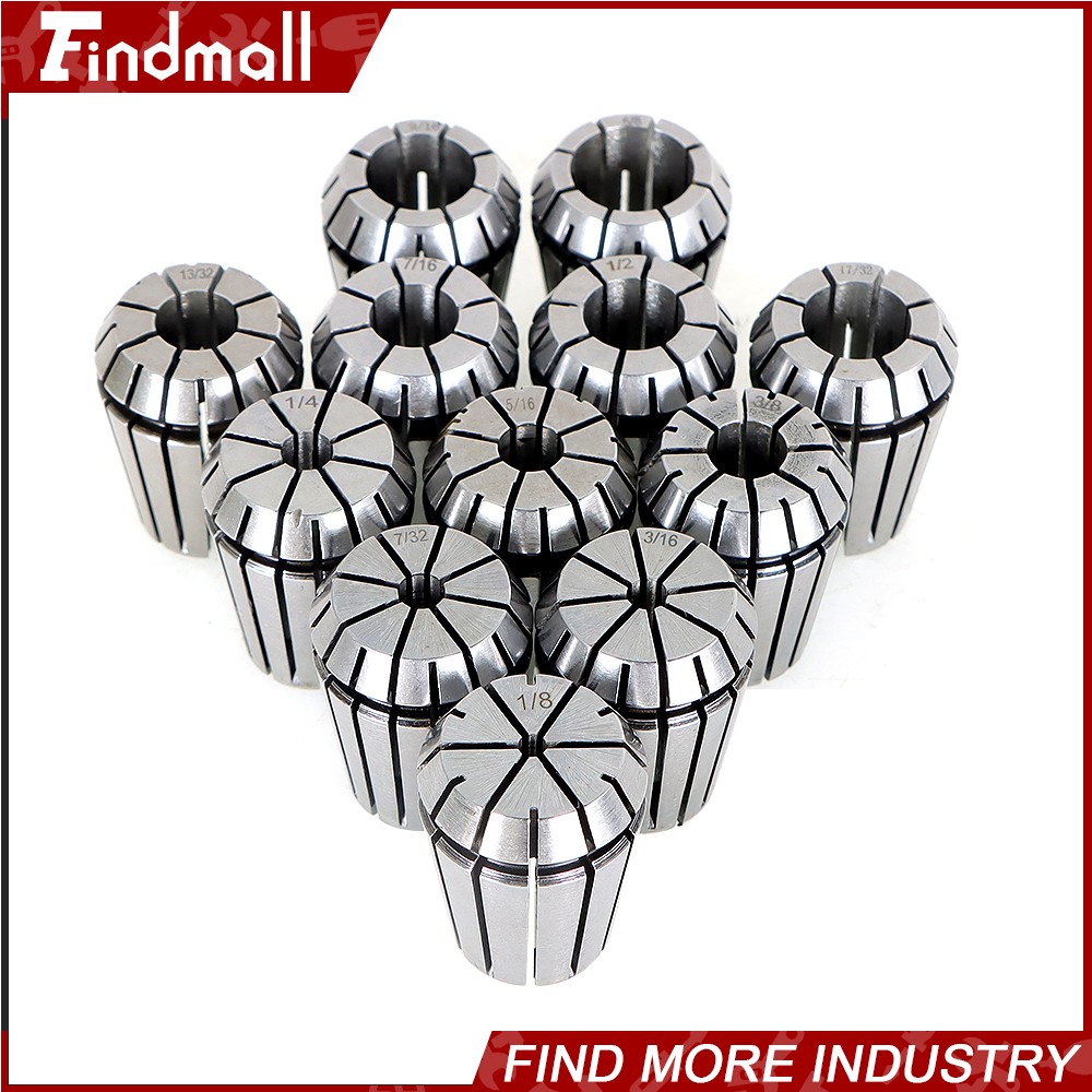 Findmall 12Pcs ER25 1/8″-5/8″ Spring Collet Set for Engraving Milling Lathe Tool
