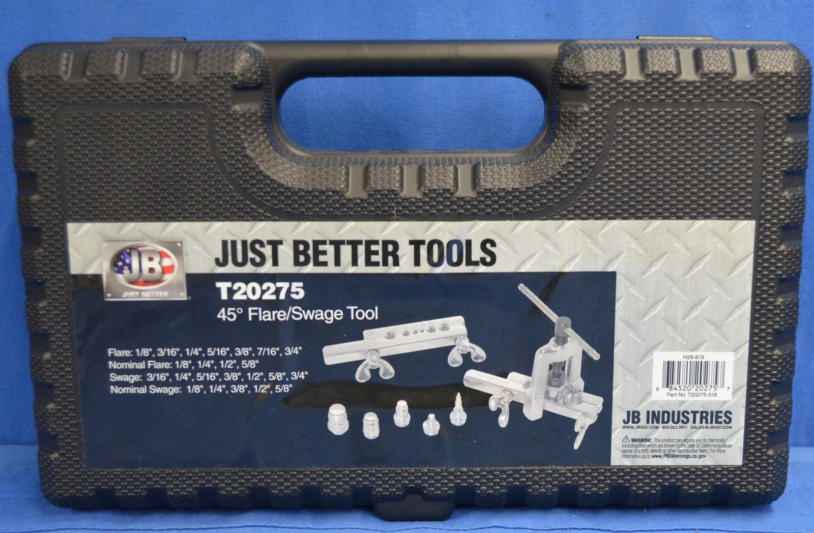 JB INDUSTRIES T20275 45 Degree Flaring/Swage Tool