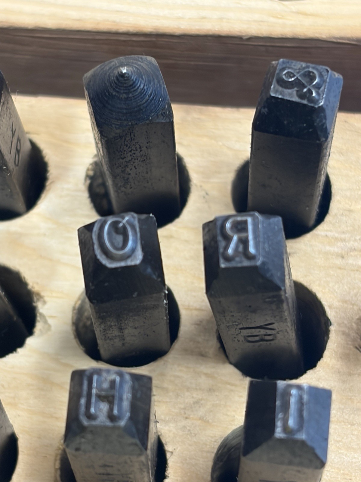 Vintage Young Bros 1/8″ Steel Letter Stamp Set 5110-289-0006 USA Machine Made