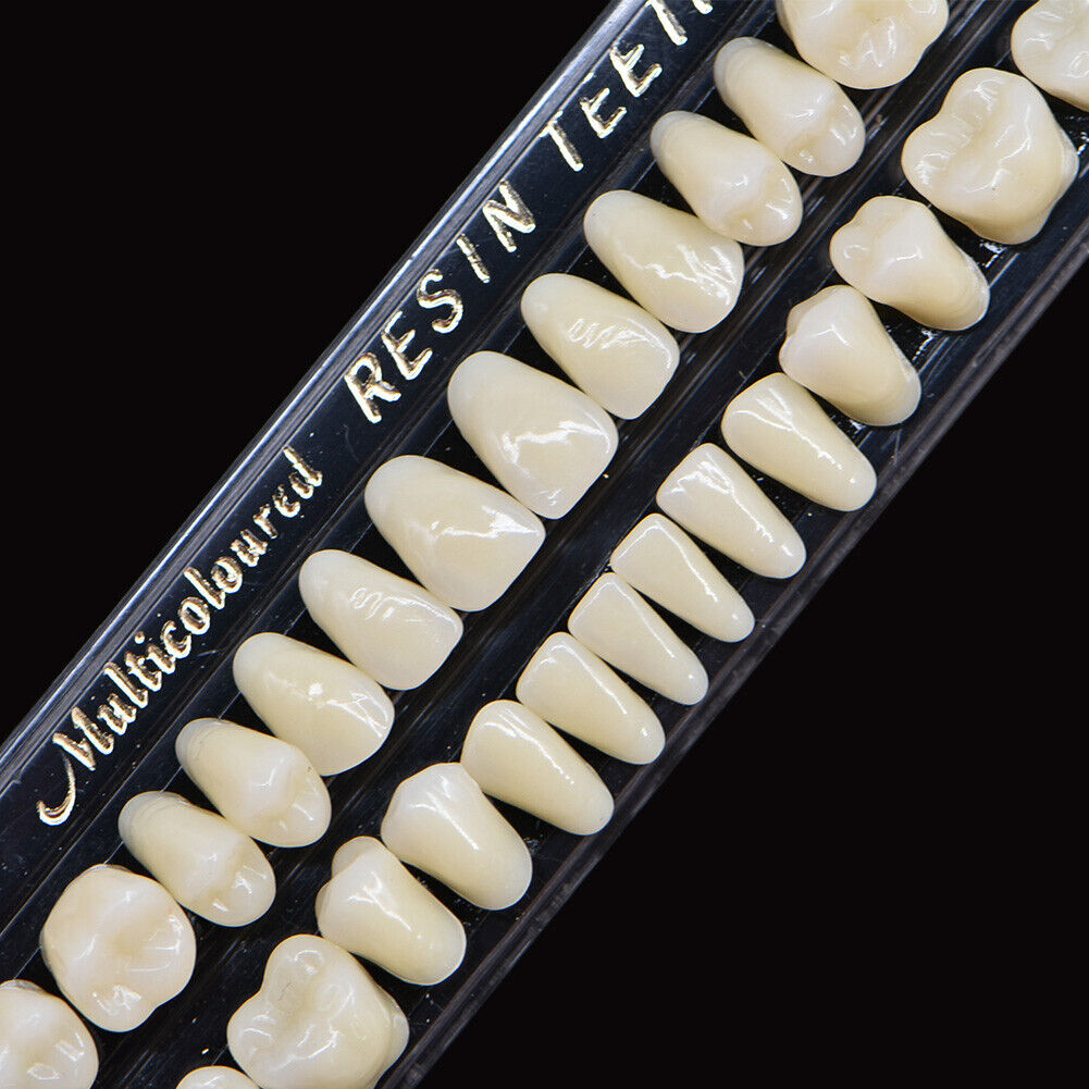 28 Pcs/Set Dental Denture Acrylic Resin Full Teeth Upper Lower Shade 23# A2/A3