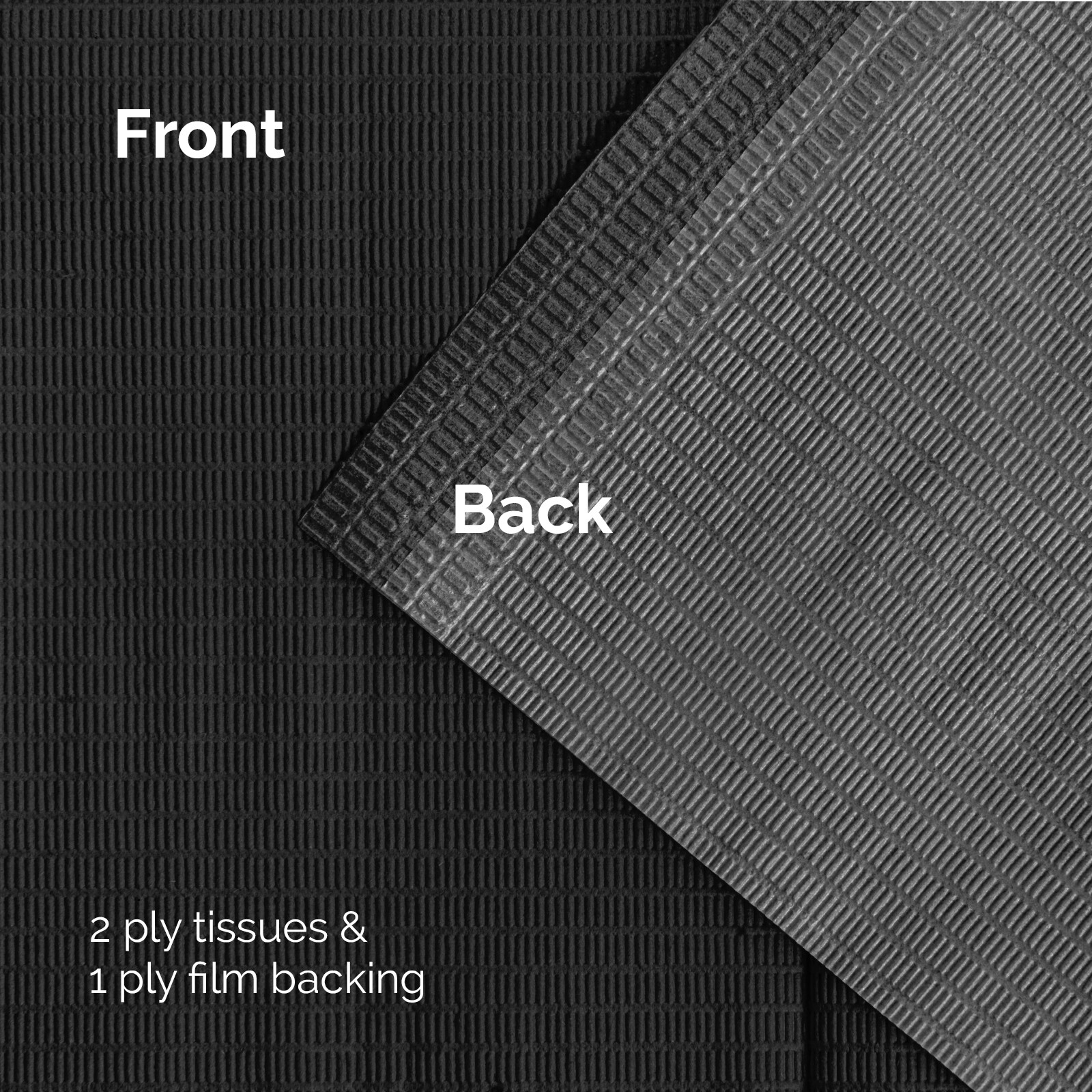 500Pcs/4Bag Black Dental Bibs Medical Tattoo Towels Size 13 ” X 18 “
