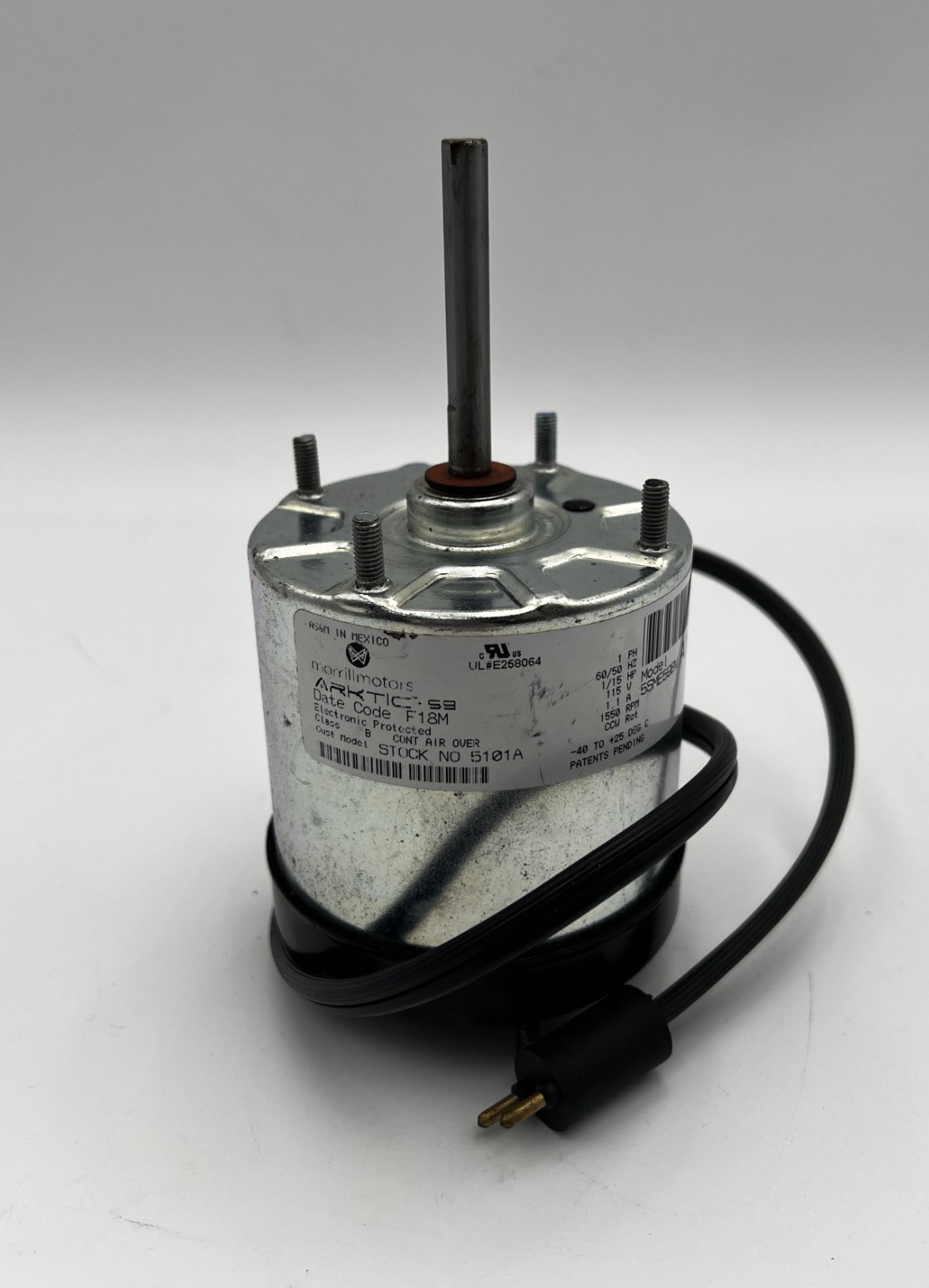 New Morrill Motors Arktic 59 Motor 5SME59BVA1038 1/15 HP 115V 1550 RPM