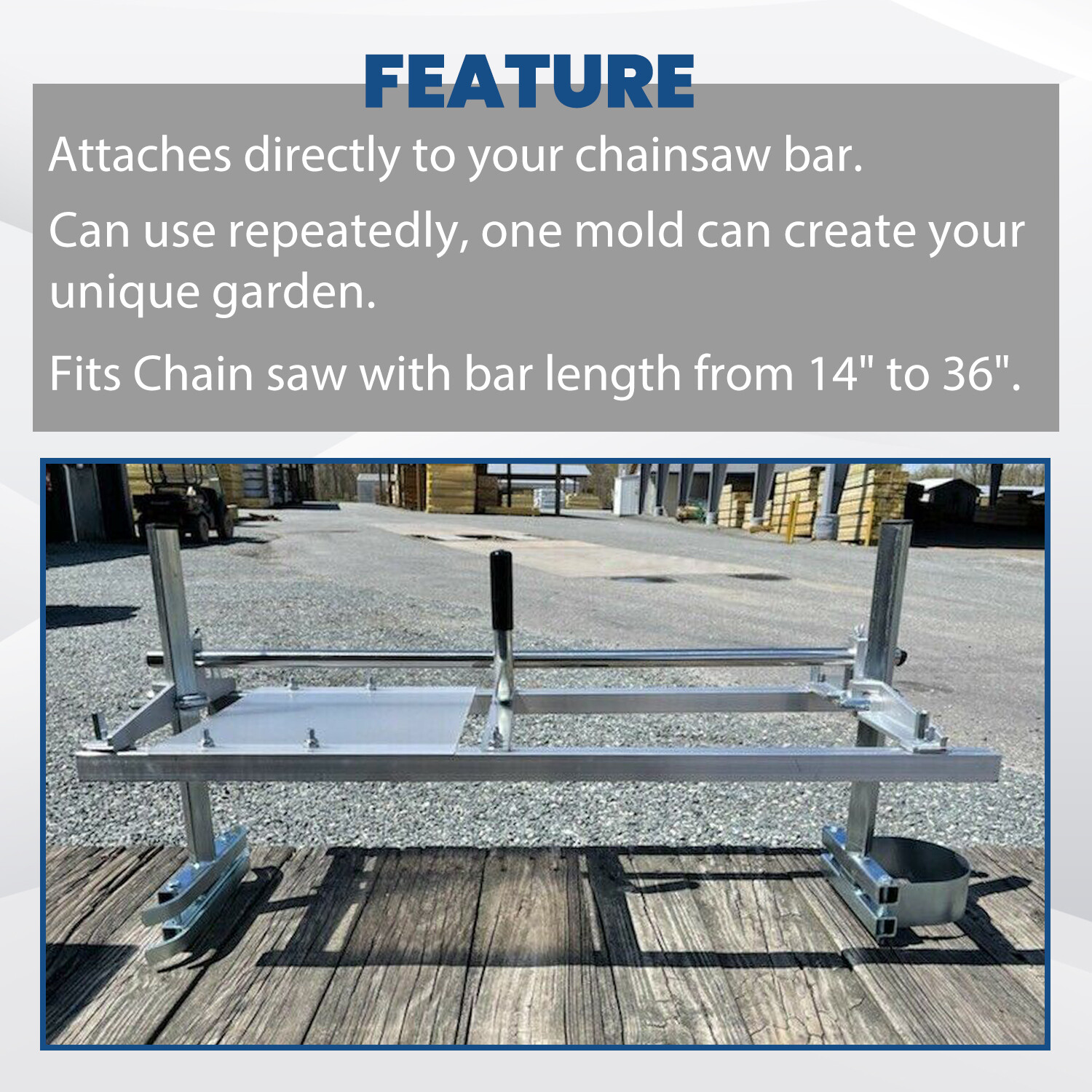 Chainsaw Mill 14″-36″ Portable Chain Saw Mill Aluminum Steel Planking Lumber
