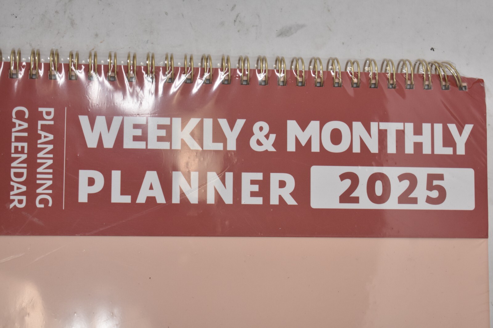 2025 Pink Hardcover Weekly/Monthly Planner Jan-Dec Calendar Monthly Tabs
