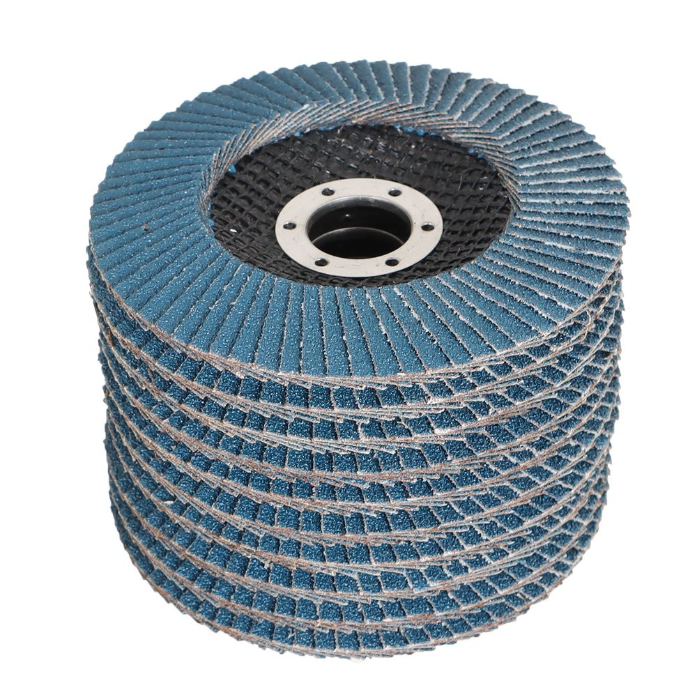 100 Pcs 4.5 Inch x 7/8 Inch T29 80 Grit Premium Zirconia Flap Sanding Discs