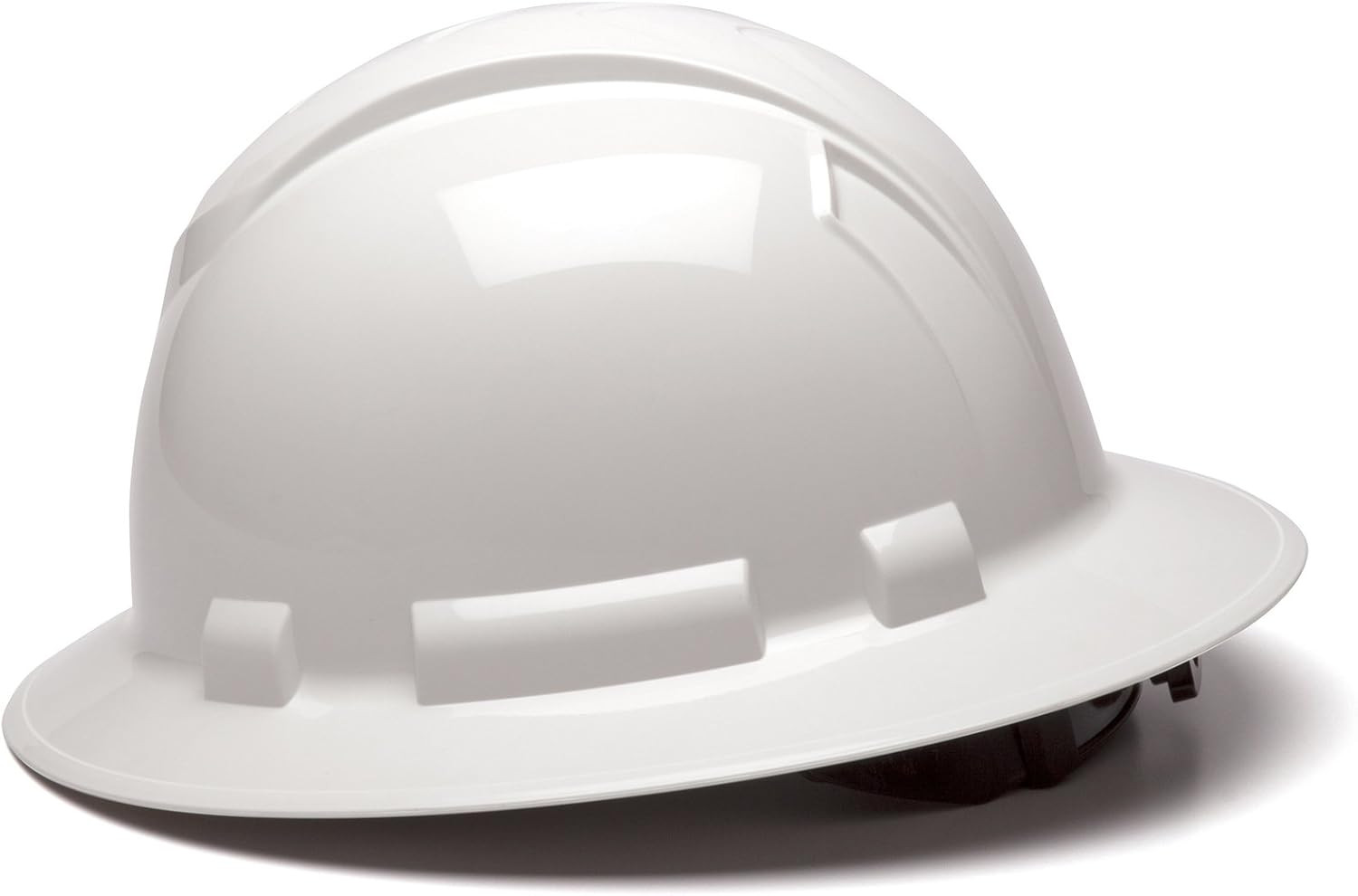 Pyramex Ridgeline Full Brim Hard Hat 4 Point Ratchet White
