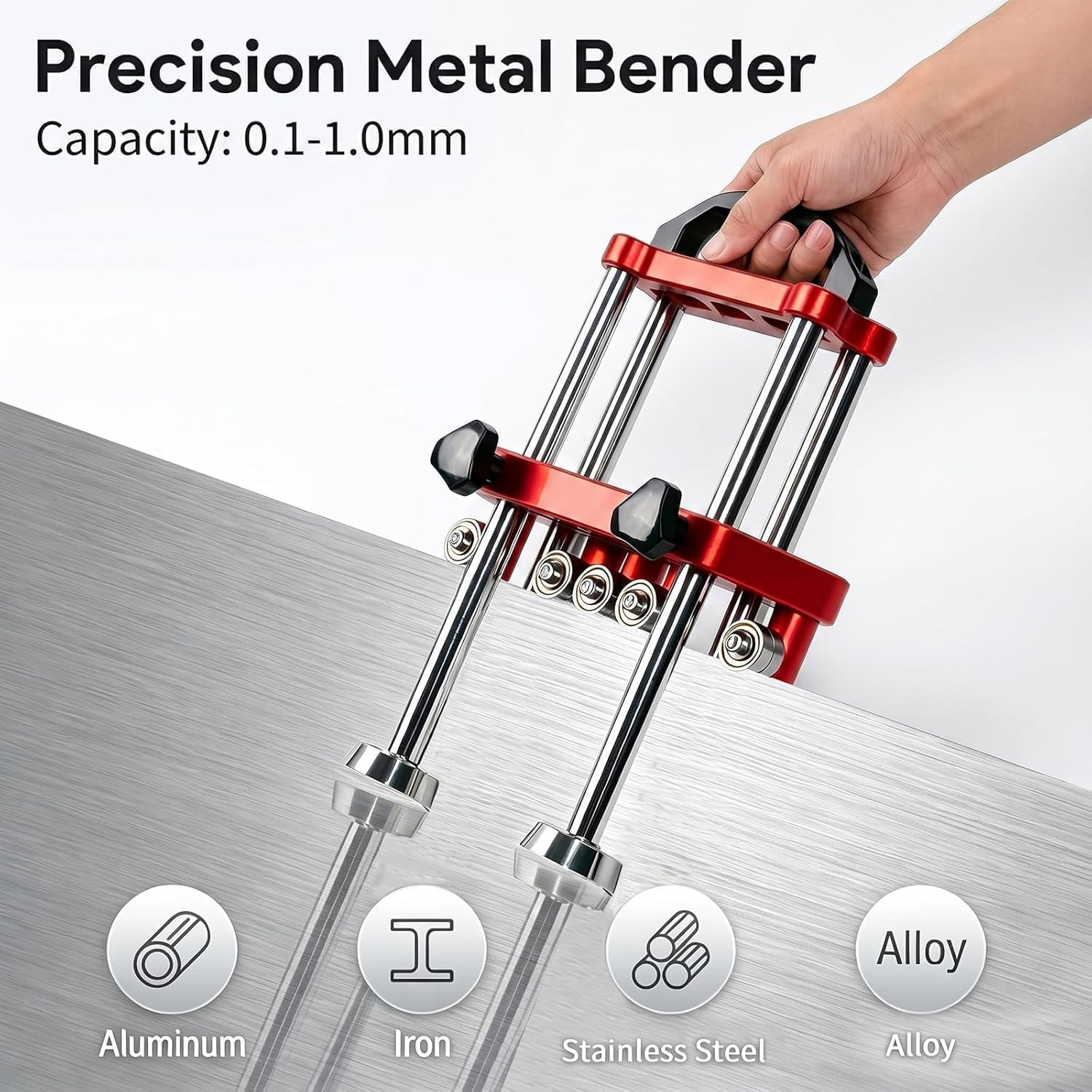 Sheet Metal Roller 2 Station Metal Bender, Metal Roofing Tools with 0-100° Range