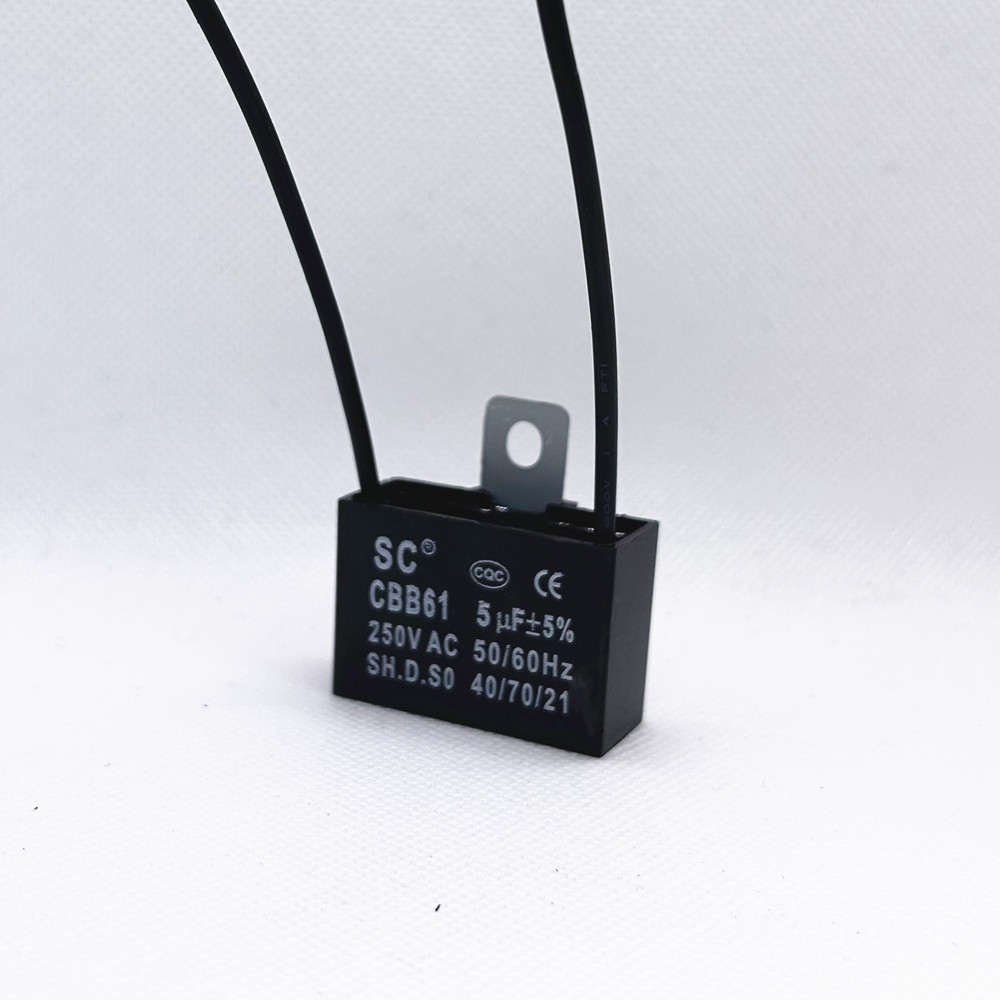 CBB61 250V Capacitor 2 wires 2/3/3.5/4/5/5.5/6/6.5/7/8/9/10/12/15/18/20/25/30 UF