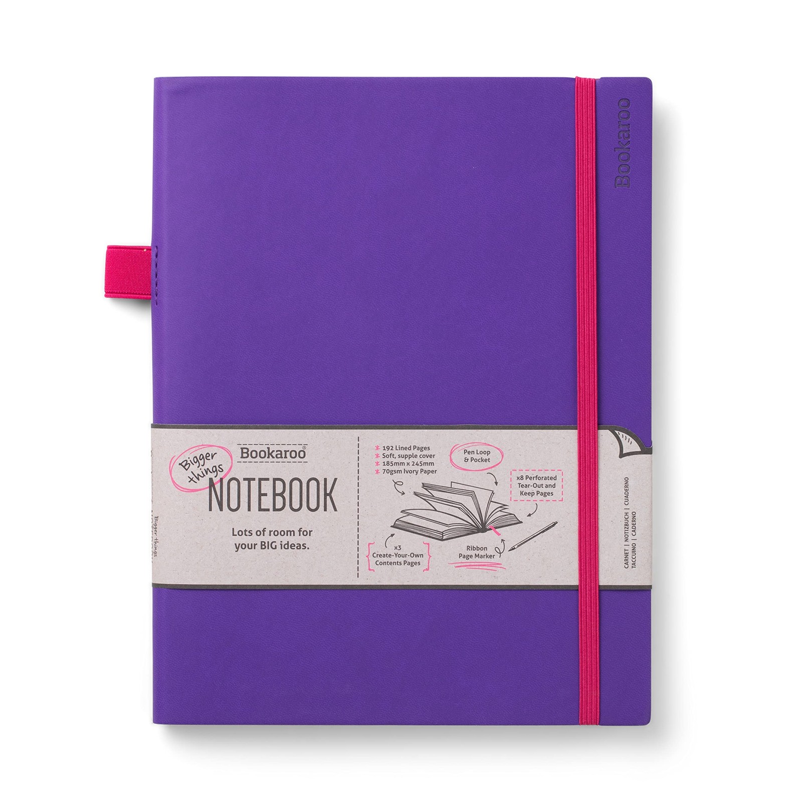 IF Bookaroo Bigger Things Notebook Journal – Purple