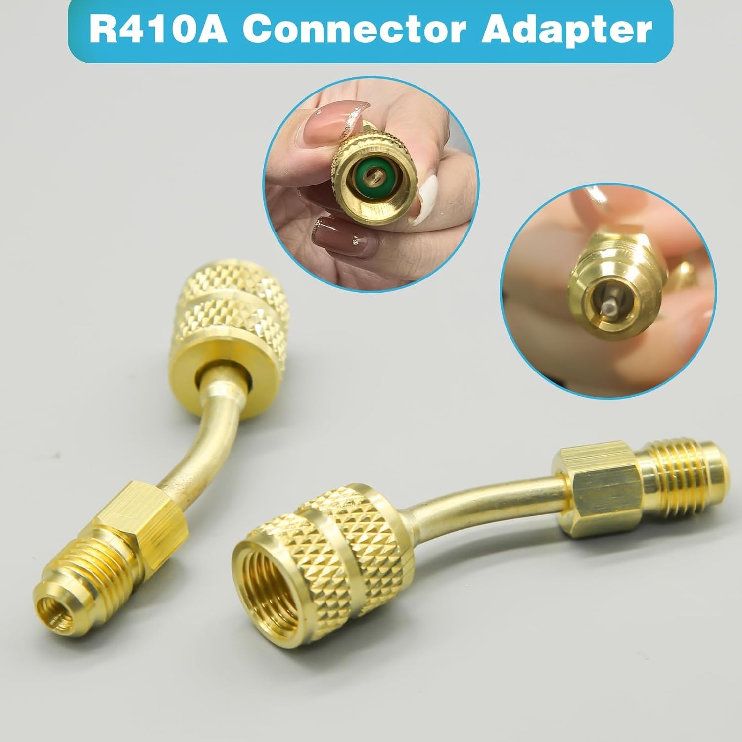R410A Adapter Kit Mini Split Adapter 5/16 To 1/4 Coupler R410A Refrigerant Hose