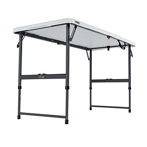 Lifetime Height Adjustable Folding Table 4 Foot 80952