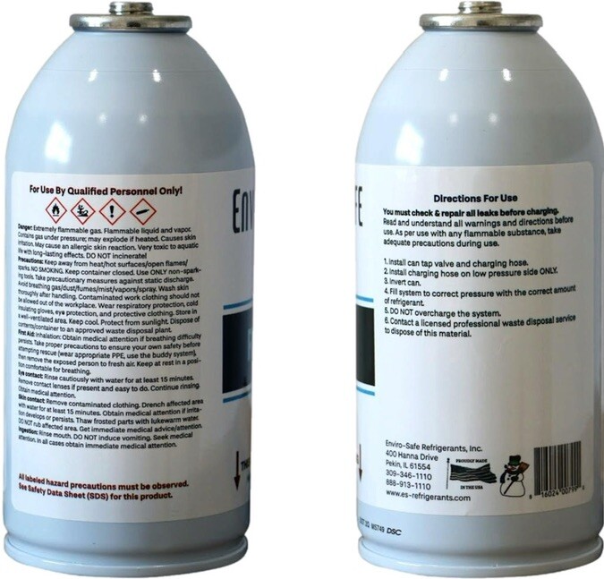 R600a, R600 Refrigerant For AC Charging, Fridges,Freezers,Dehumidifiers (1 Pack)