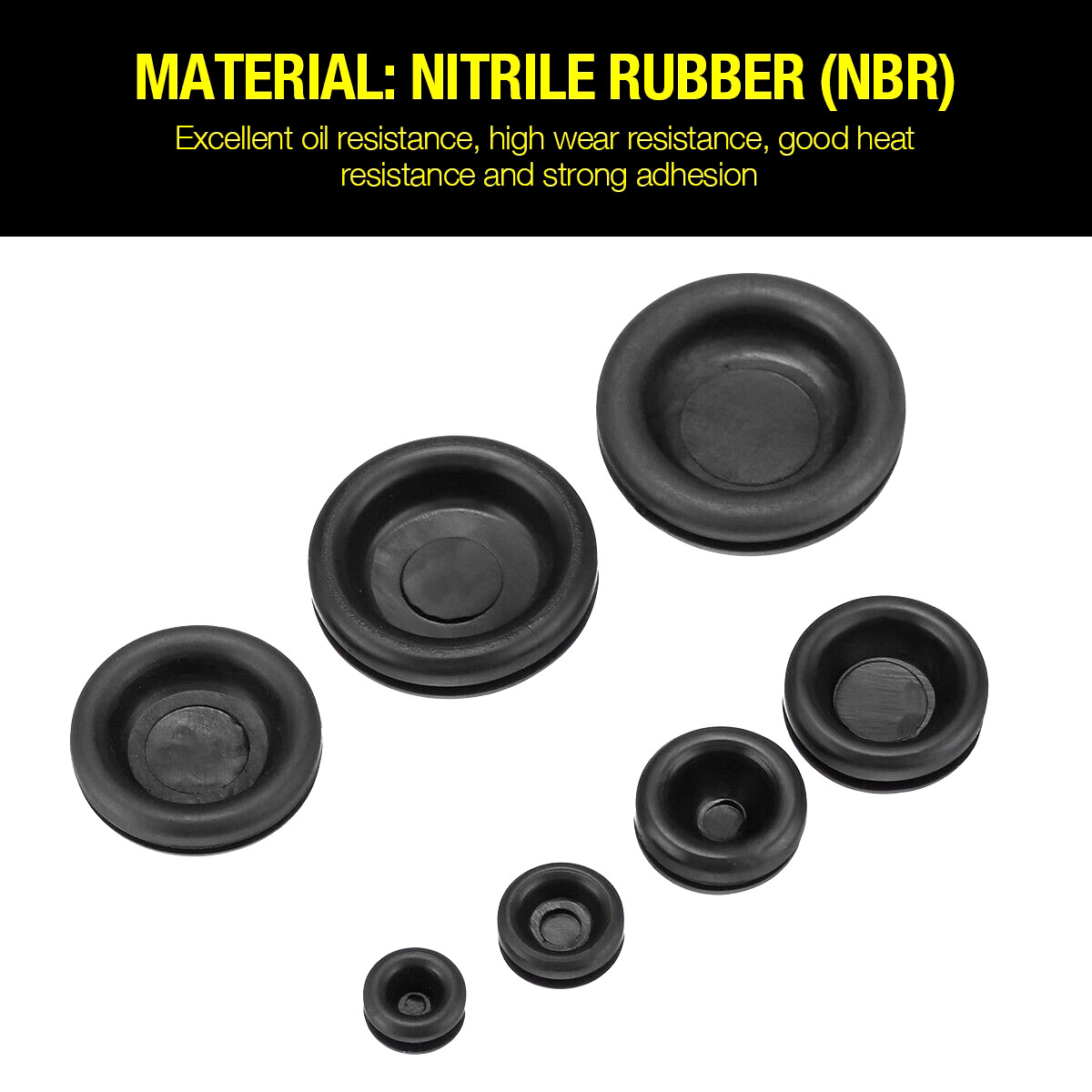 170PCS Rubber Grommet Firewall Hole Plug Electrical Wiring Gasket Assortment Kit