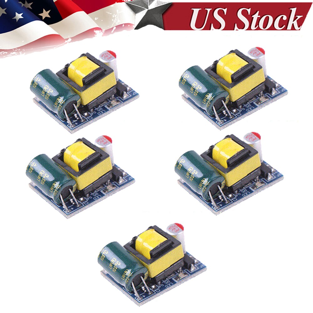 5Pcs Mini AC-DC 110V 120V 220V 230V To 5V Converter Board Module Power Supply