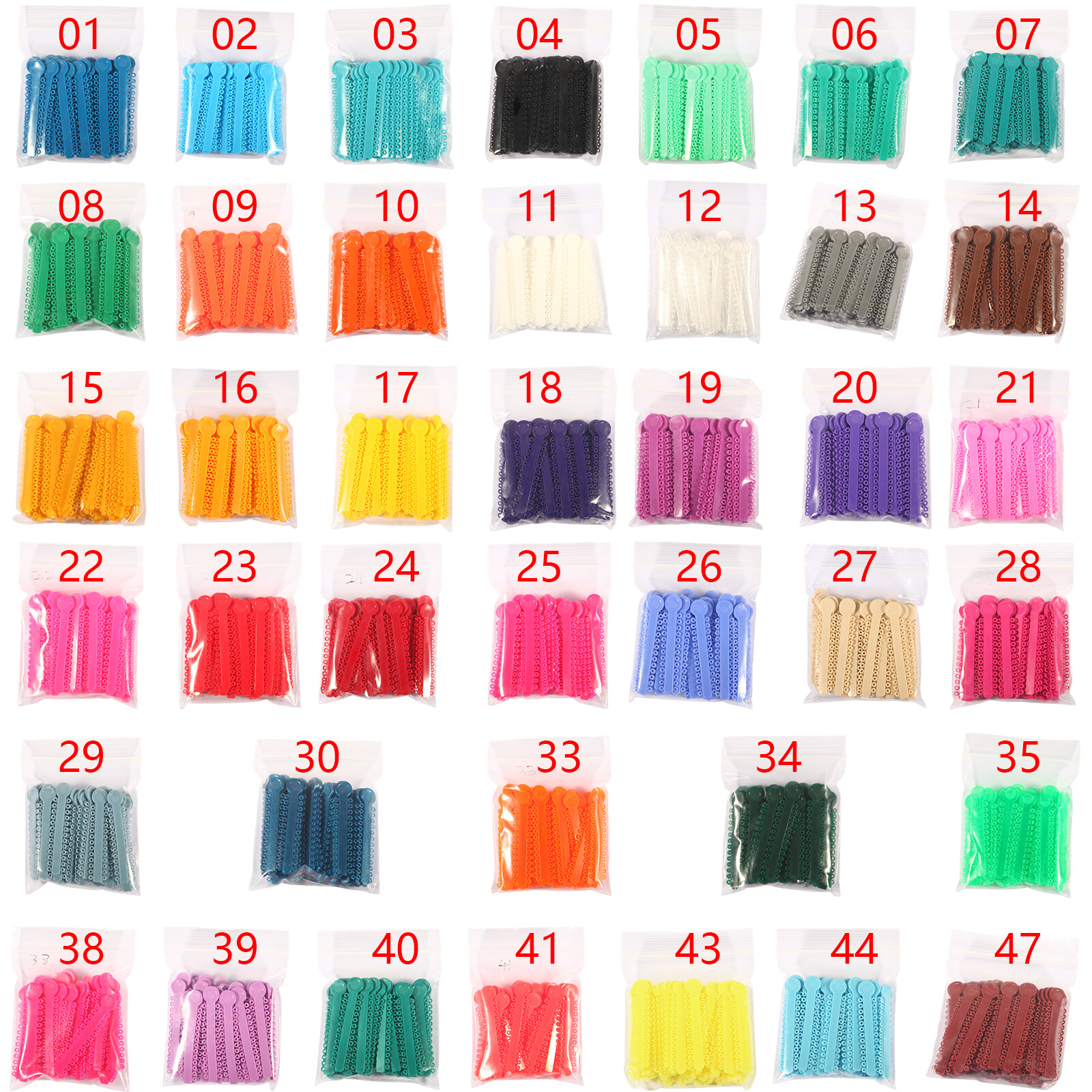 1040 Pcs Dental Ortodoncia Elástico Ligaduras Bandas de Goma para Brackets