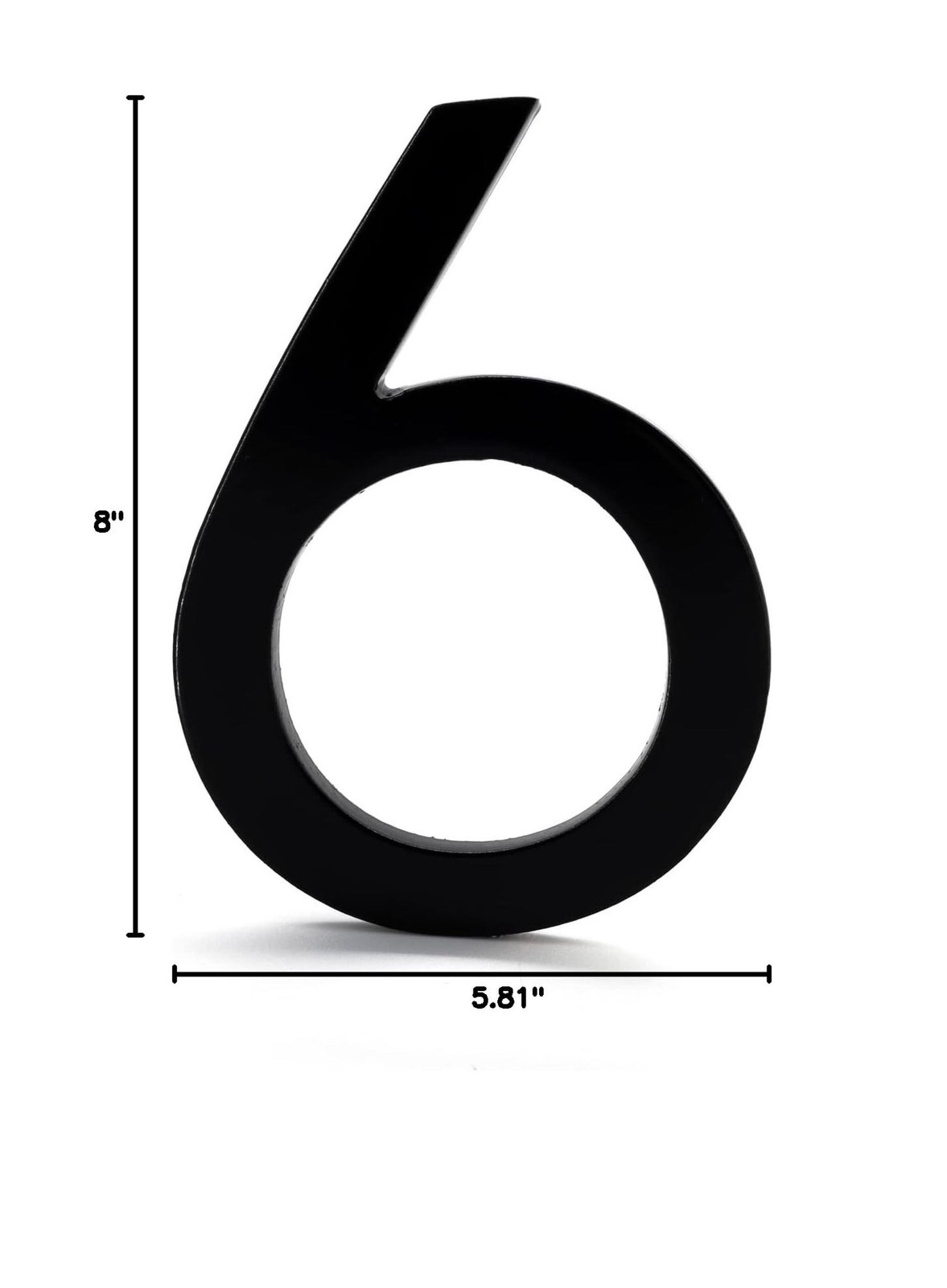Montague Metal Products MHN-08-6-F-BK1 Floating House Number, 8″ x 5.81″ x 0….