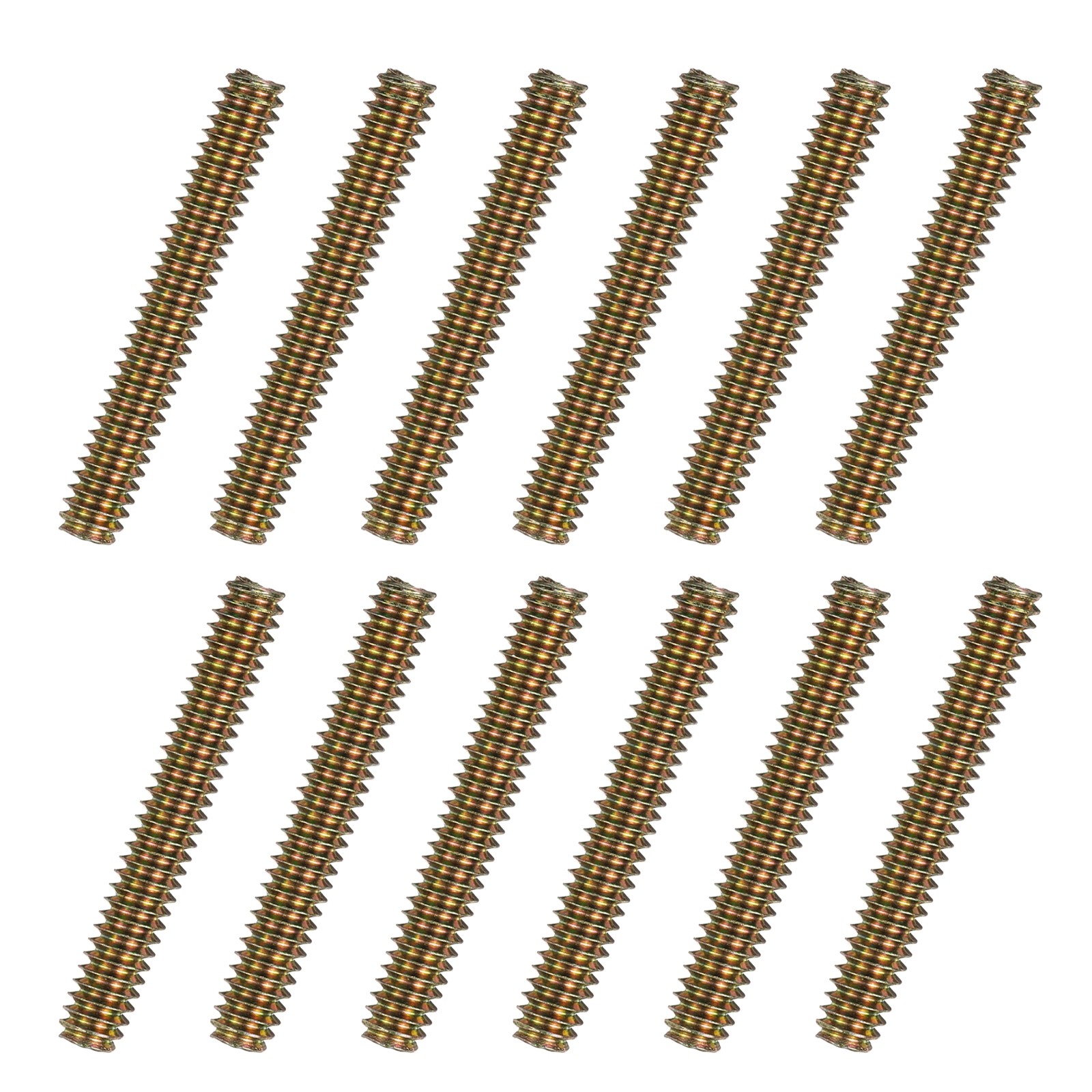 12 Pcs 1/4×1-3/4″ Fully Threaded Rods Carbon Steel All Thread Studs for Mounting