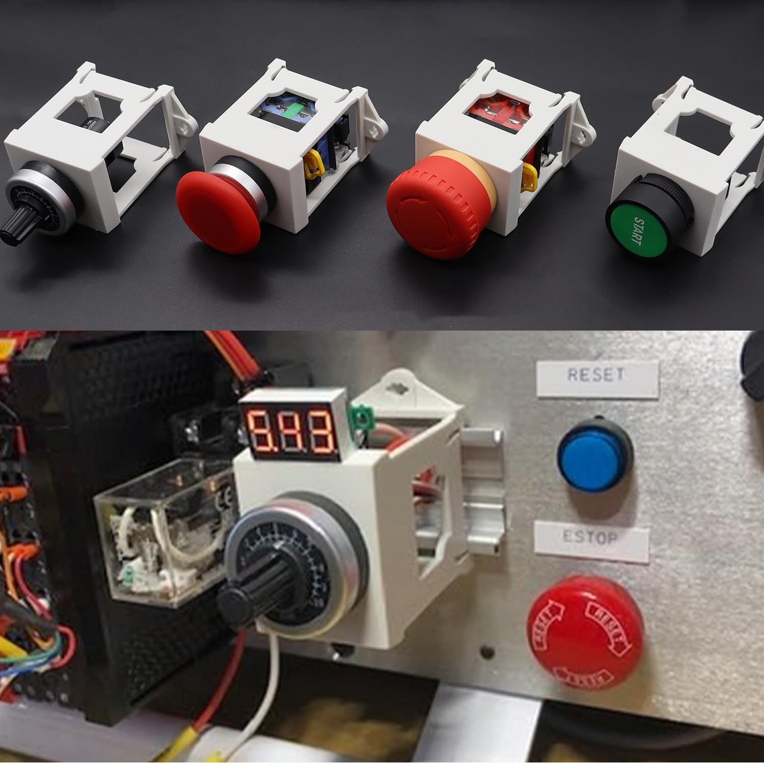DIN Rail Mount Bracket 2PCS Push Button Holder