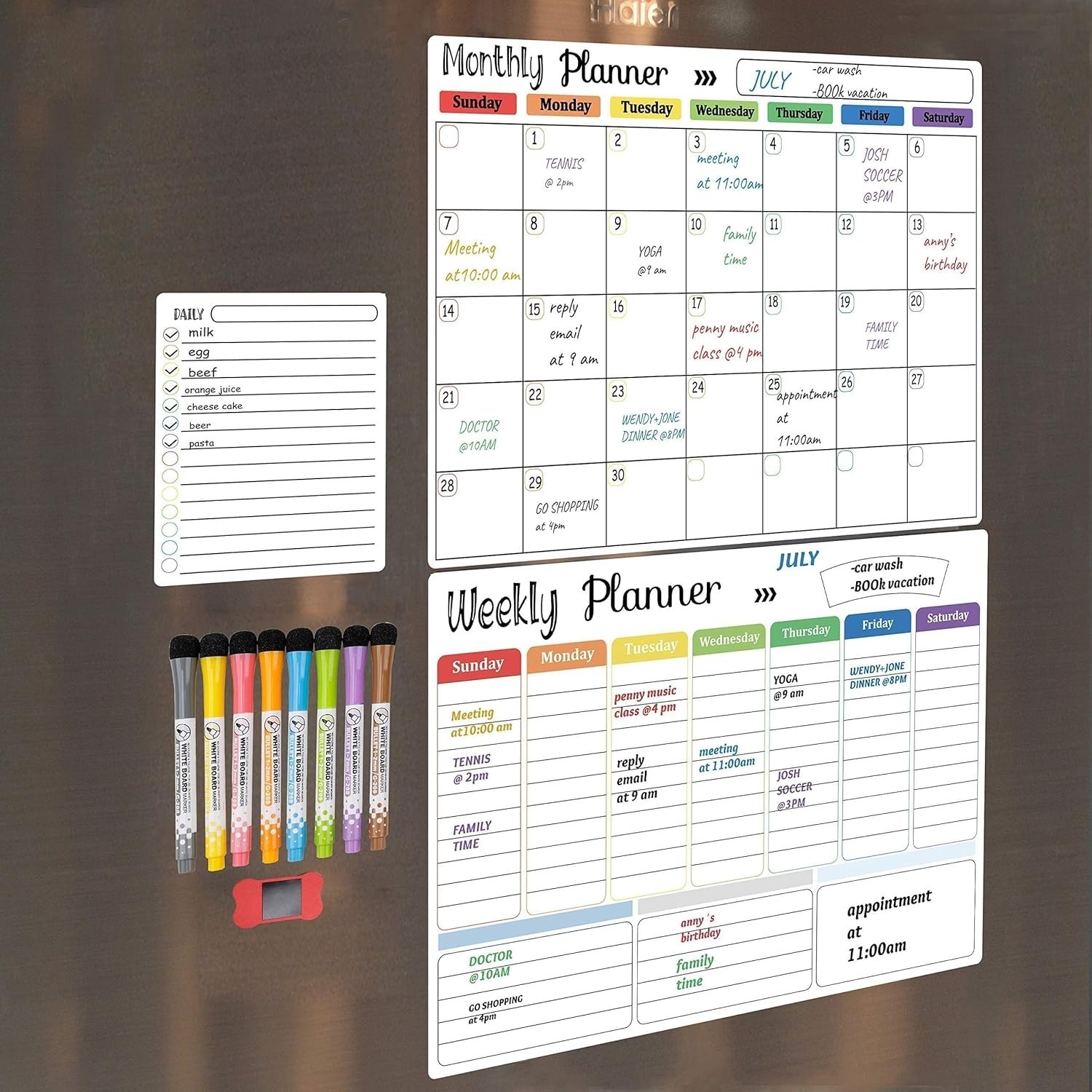 Fridge & Wall Organiser – Monthly, Weekly, Daily