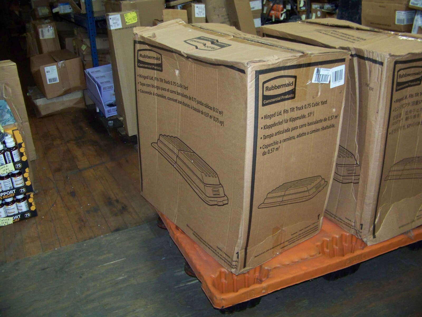 Rubbermaid Hinged Lid Fits Tilt Truck 0.75 Cu. Yard FG102800BLA New
