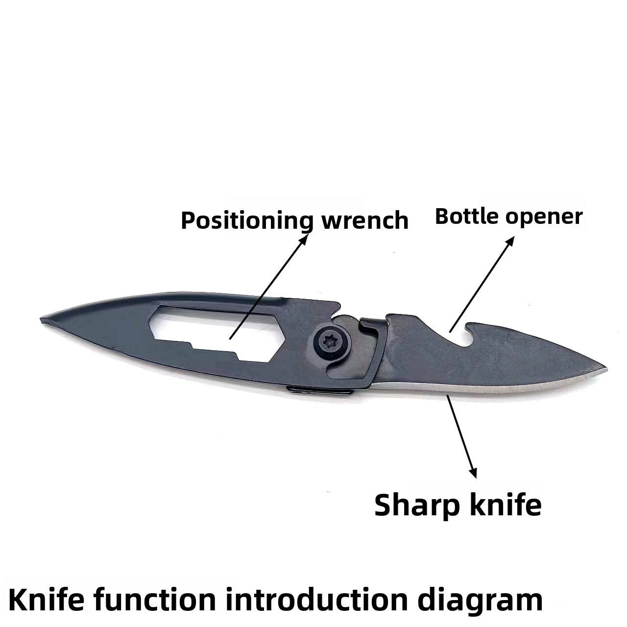 Mini Multifunctional Assisted Opening Pocket Knife/Bottle opener Keychain Knife