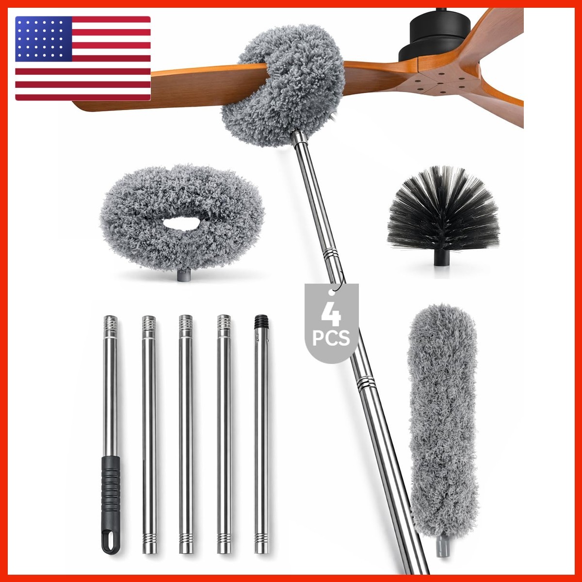 Oosofitt Practical 3 In 1 Dusters Kit For Cleaning Efficient Duster Extension