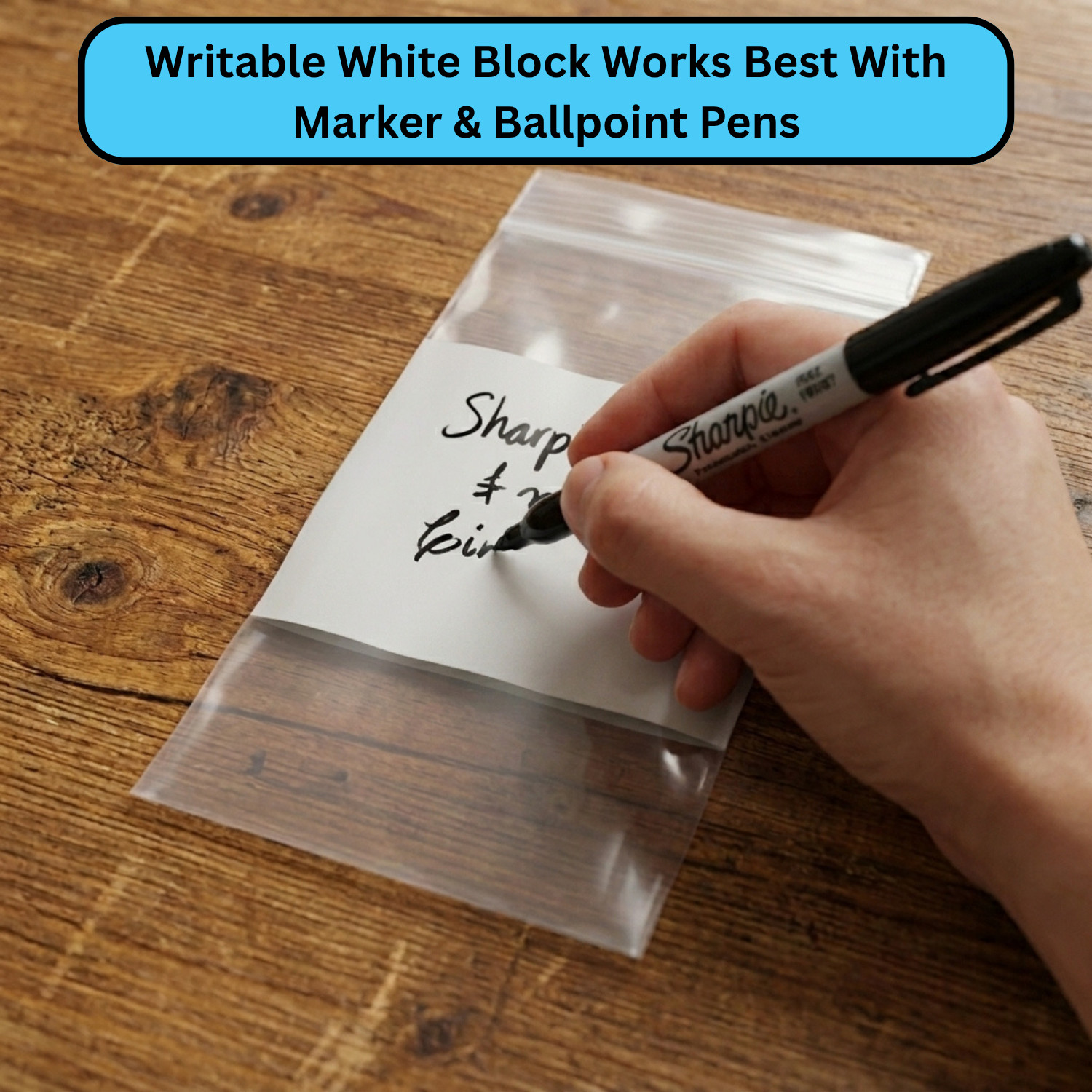 4″x 6″ Reclosable Bag 4 Mil Writeable White Block Water-Resistant 2000 Packs