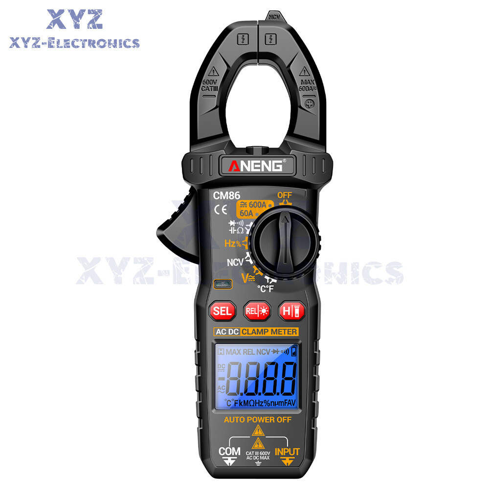 ANENG Digital Clamp Meter 6000 Count Multimeter NVC Amp AC DC Volt Current Test