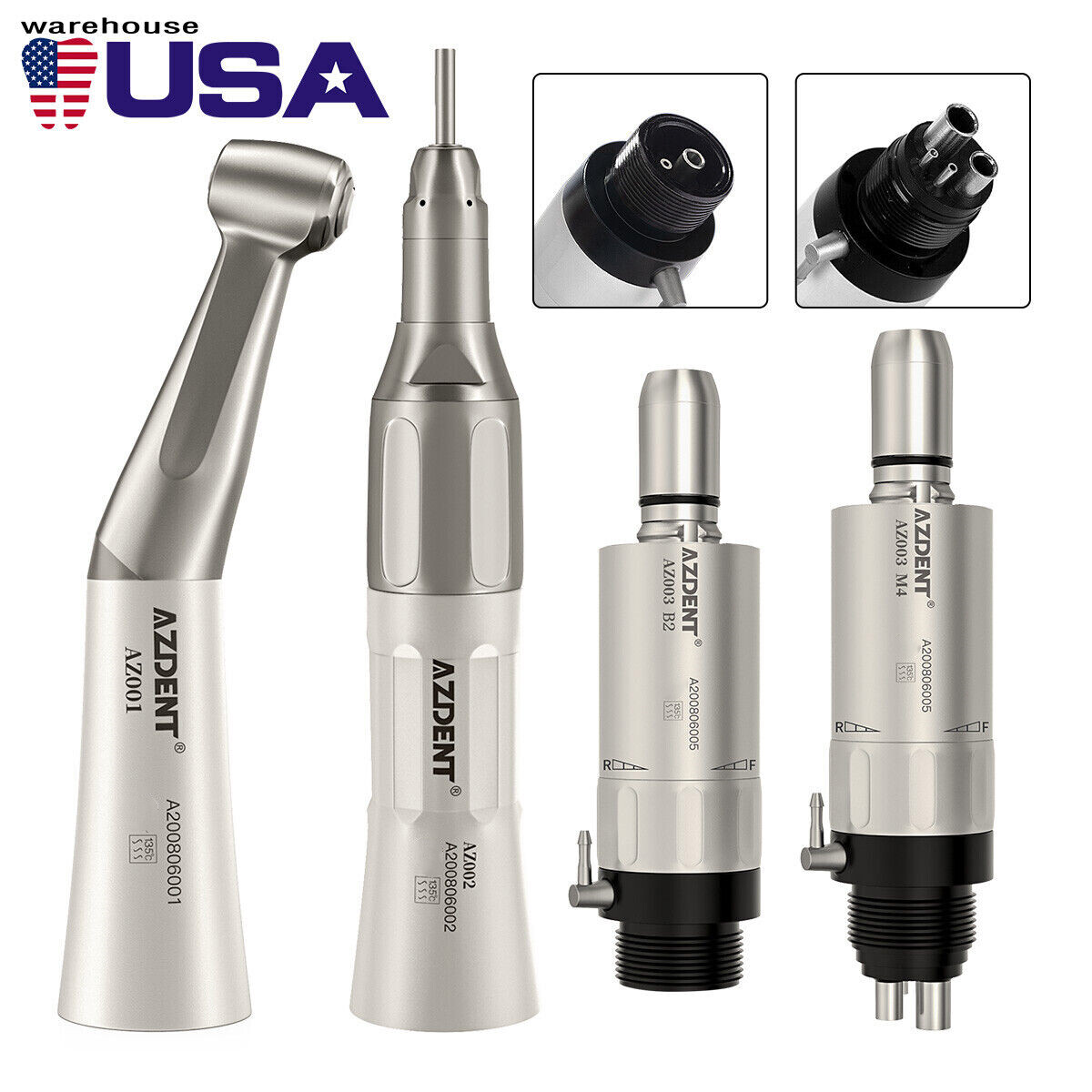 AZDENT Dental Slow Low Speed Handpiece/Polishing Burs Brush Disc Wheel HP /RA