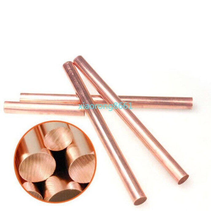 1PC Pure Copper Rod 99.9% Round Bar Stick Dia 3mm -10mm Length 100/ 150/ 250mm