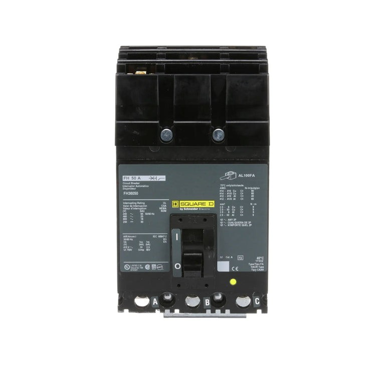 Square D FH36015G 15 Amp 3 Pole 480v Molded Case Breaker