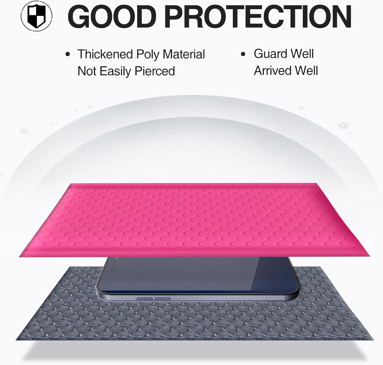 Bubble Mailers 4X8 Inch Hot Pink 50 Pack Usable Size 4X7 Poly Padded Envelopes S